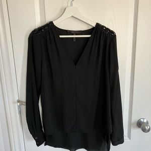 BCBG Maxazria Cassie Black Blouse